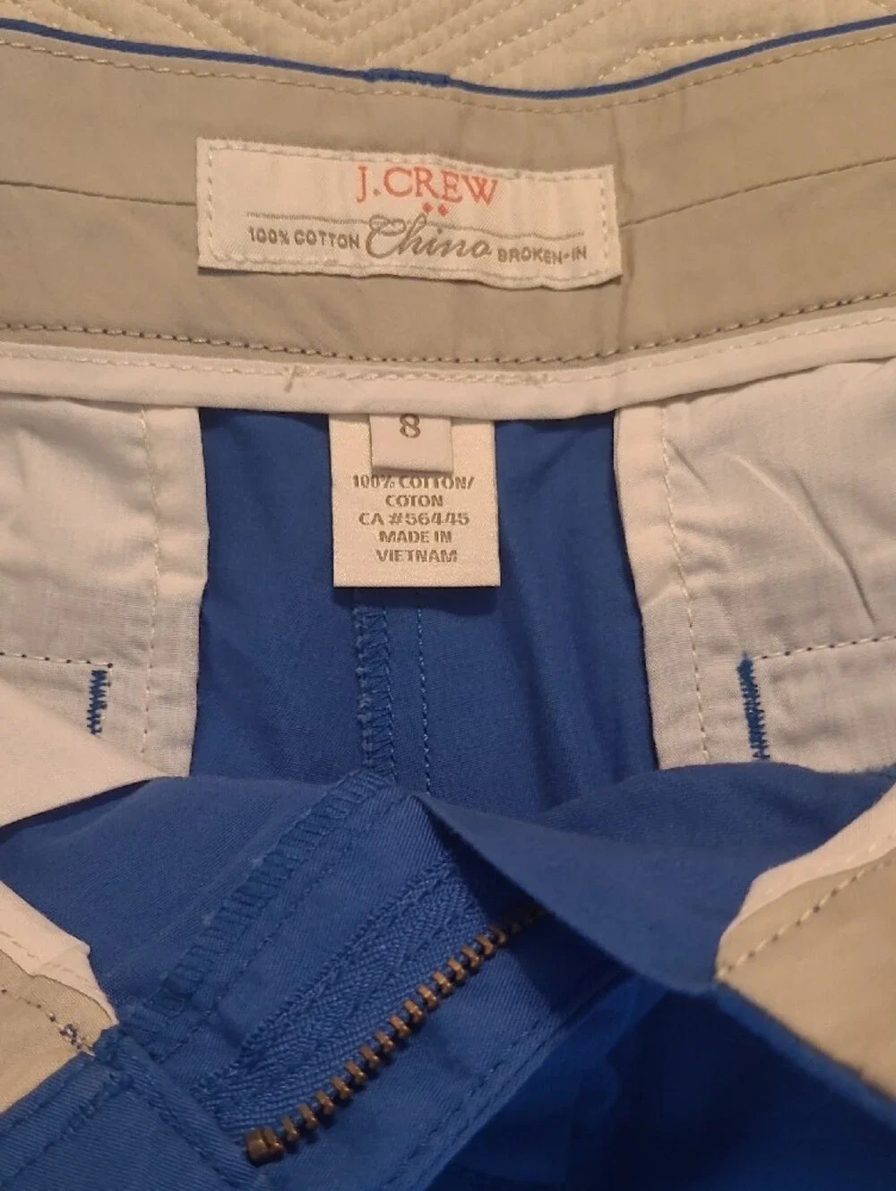 J. Crew Broken-in Chino Shorts  Royal Blue Size 8